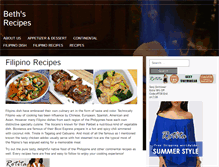 Tablet Screenshot of beths-recipes.com